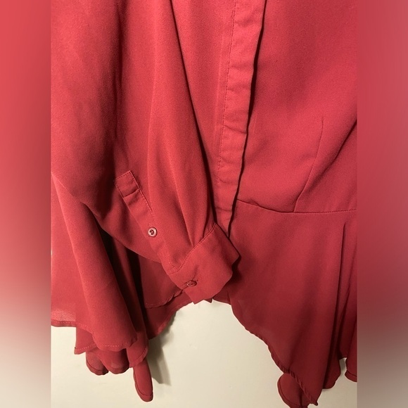 Ashley Stewart wine colored women’s blouse | size 14/16 - Picture 4 of 5